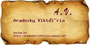 Aradszky Viktória névjegykártya