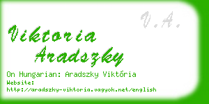 viktoria aradszky business card