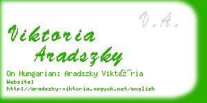 viktoria aradszky business card